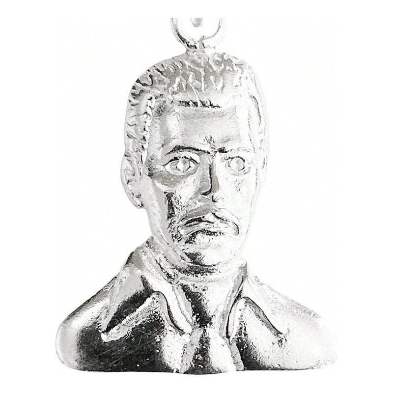 Dije Rostro Jesus Malverde Liso Plata Solida Ley S925