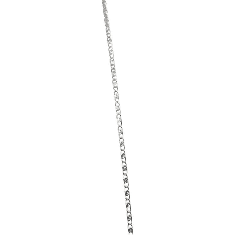 Cadena De Plata Ley .925 Marinera Grabada 55 Cm X 1 Mm