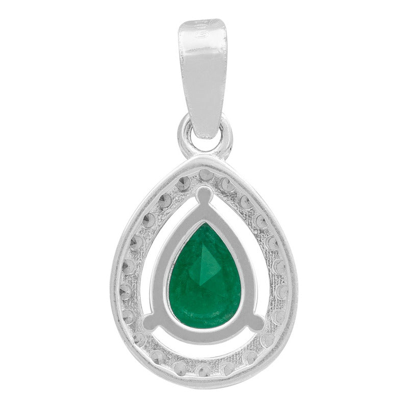 Dije Gota Zirconias Amor Mujer Regalo Joyería Moda Plata 925
