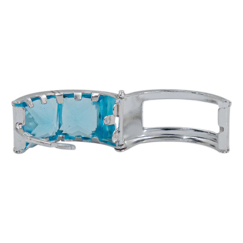Aretes Huggies Grandes Mujer Regalo 2 Zirconias Plata 925