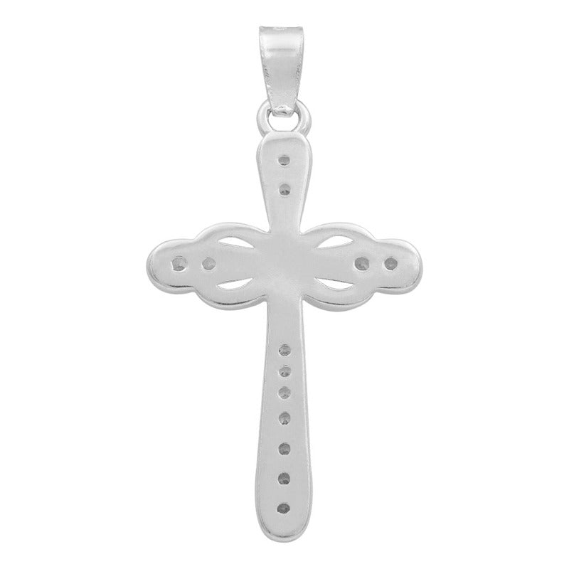 Dije Cruz Lazo Zirconias Hombre Mujer Regalo Plata 925 3.1cm