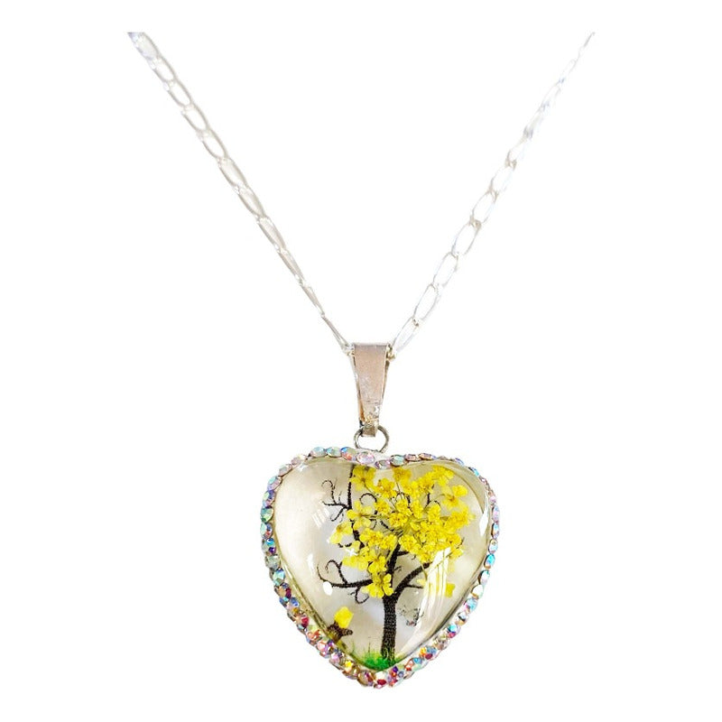 Juego Kit Arbol De La Vida Natural Encapsulado Plata 925