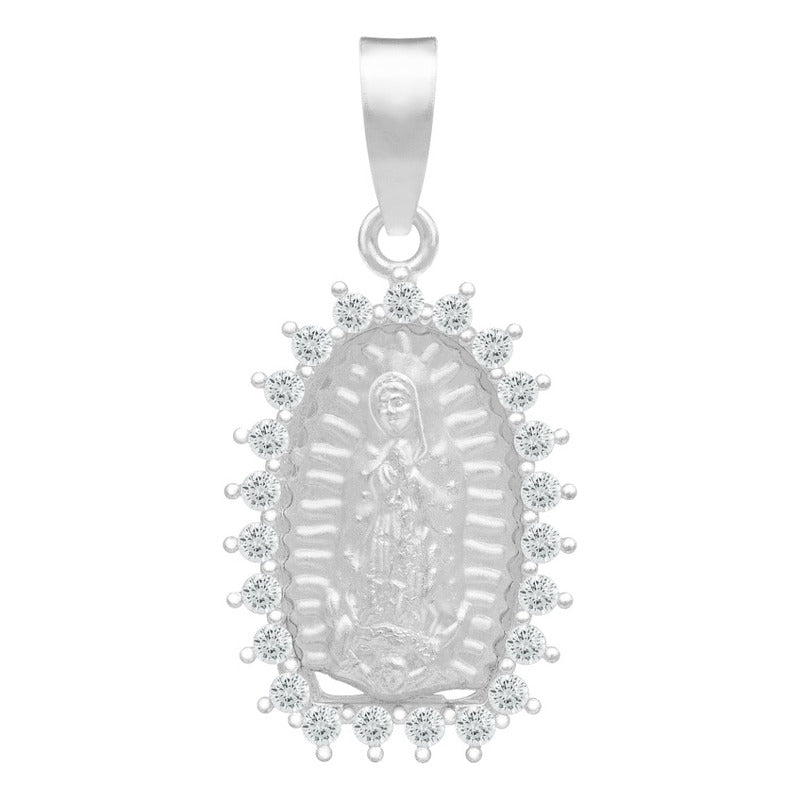 Dije Virgencita Guadalupe Mate Zirconias Regalo Plata 925