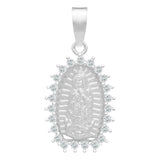 Dije Virgencita Guadalupe Mate Zirconias Regalo Plata 925