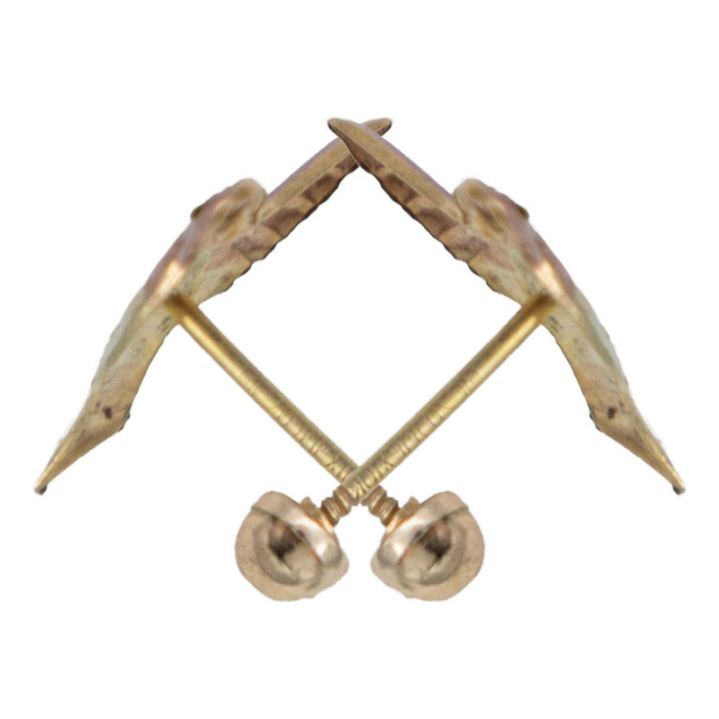 Arete Broquel Colibri Grande Zirconia Mujer Regalo Oro 10k