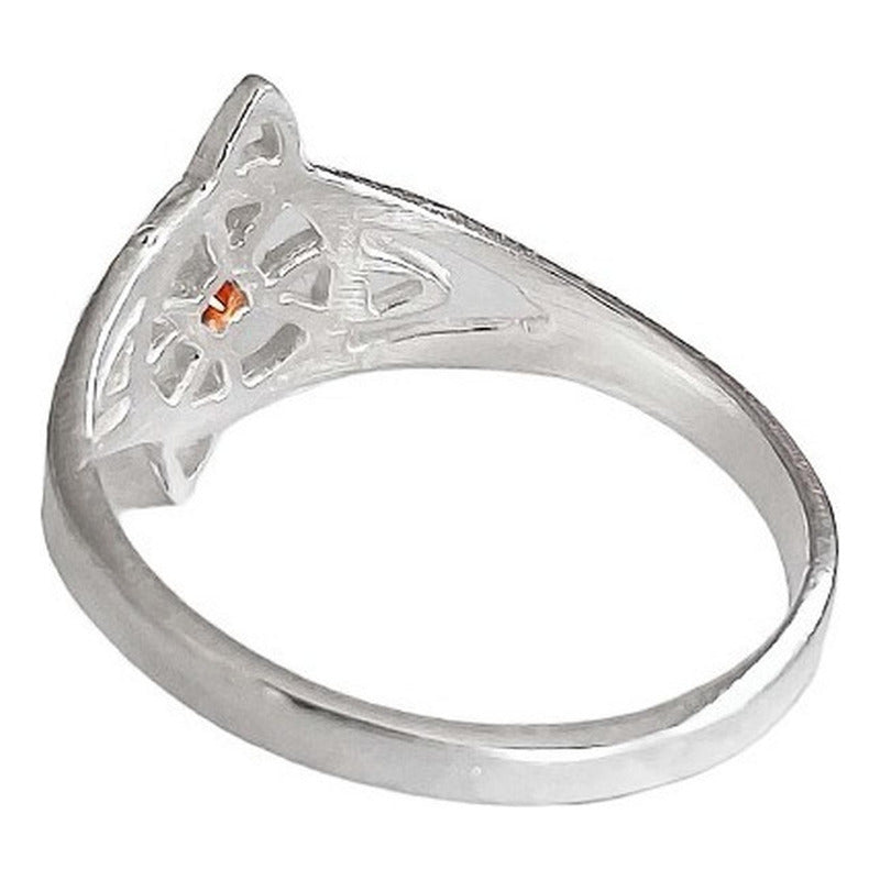 Anillo Nudo De Bruja Con Zirconia De Color Plata Solida 925