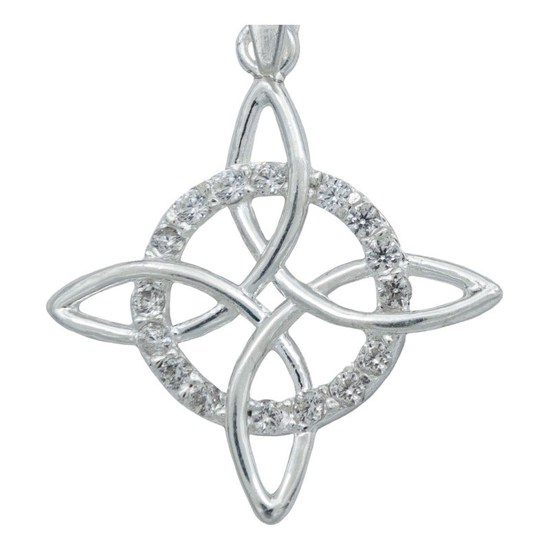 Minidije Nudo Bruja Celta Artesanal Zirconia+cadena Plata925