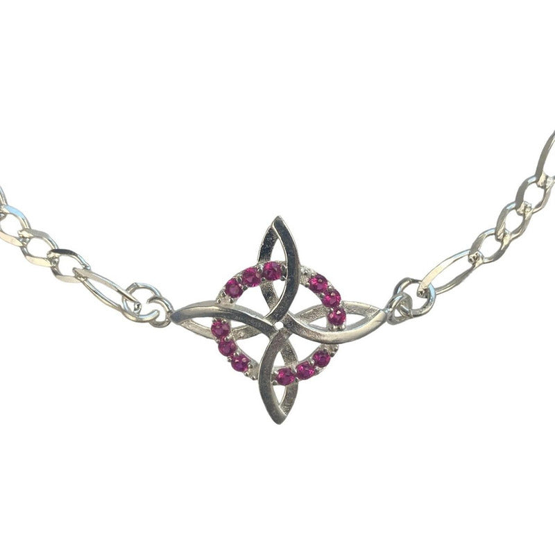 Pulsera Ajustable Nudo De Bruja Varios Colores En Plata 925