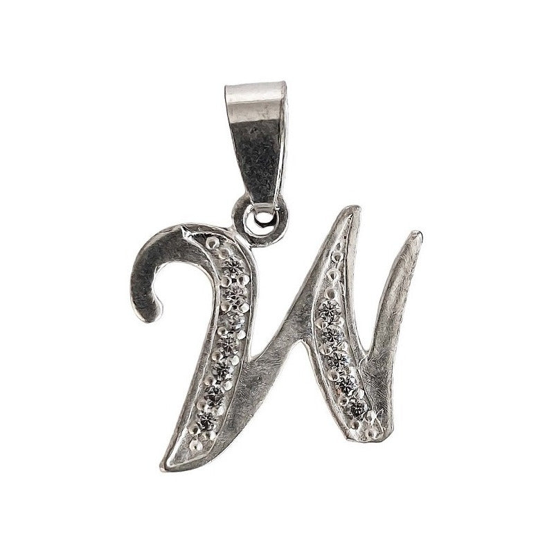 Dije Iniciales Abecedario Zirconias Plata Solida Ley 925