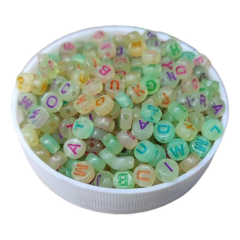 Armado Pulsera Bisuteria Letra 1200pzs + 100 Mts Hilo Nylon