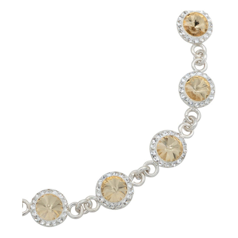 Pulsera Zirconias Piedras Mujer Dama Amor Regalo Plata 925