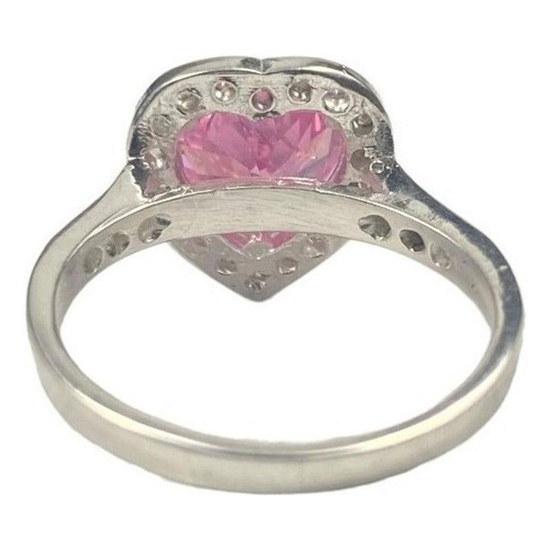 Anillo Solitario Corazón Compromiso Promesa Plata 925