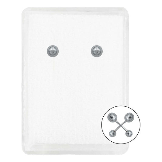 Arete Broquel Dormilona Bola Bebe Agujerar 3.5 Mm Plata 925 3.5 Mm