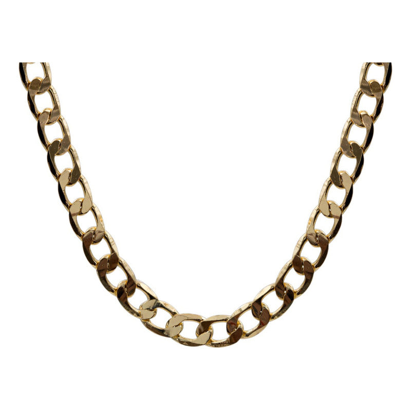 Cadena Cubana Gruesa Hombre Regalo Chapa Premium Oro 14k