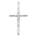 Joyaris Dije Cruz Tubular Con Cristo En Bulto Amuleto De Protección En Plata .925, 6 Cm Regalo Para Hombre