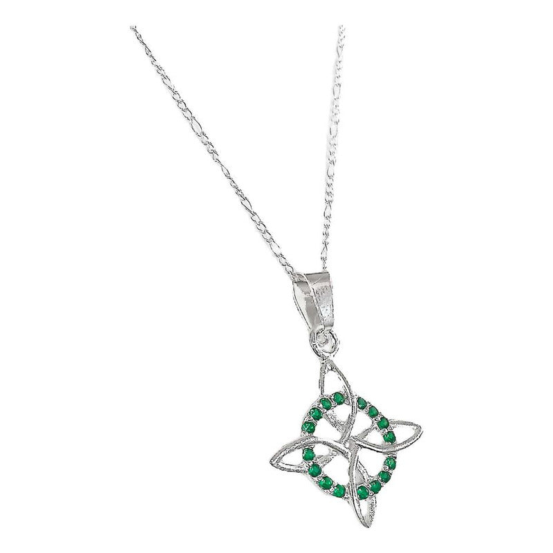 Dije Nudo Bruja Plata Solida 925 + Cadena 55 Cm Plata S925