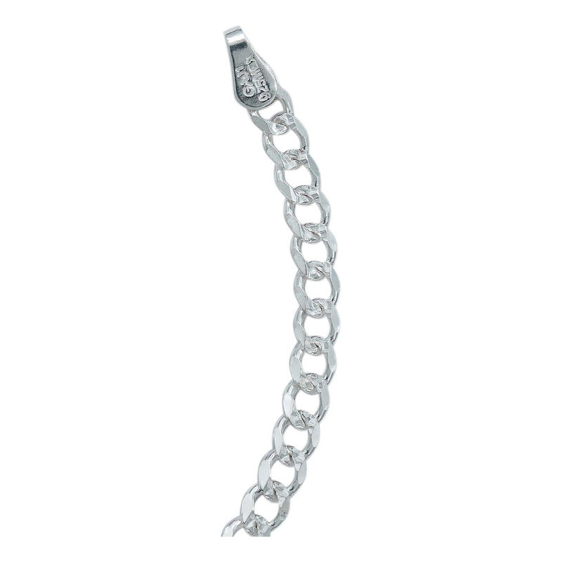 Esclava Pulsera Unisex Cubana Diamantada Plata S925 4 Mm