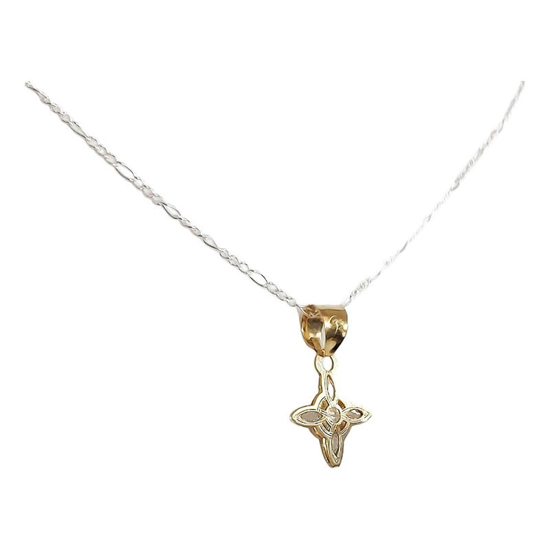 Dije Nudo De Bruja Celta Mini Oro 10k + Cadena De Regalo