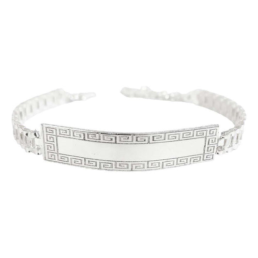 Pulsera Esclava Ajustable De Placa Rolo Plata Ley 925 6 Mm Plateado 6 Cm 18 Cm