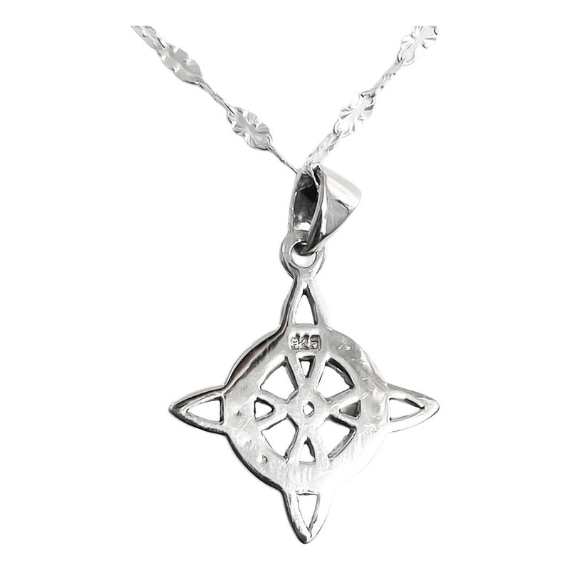 Gargantilla Granito Nudo De Bruja Hecho En Tailandia Ley 925 Plateado