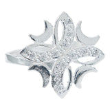 Anillo 4 Lunas Flor Dama Mujer Regalo Zirconias Plata 925