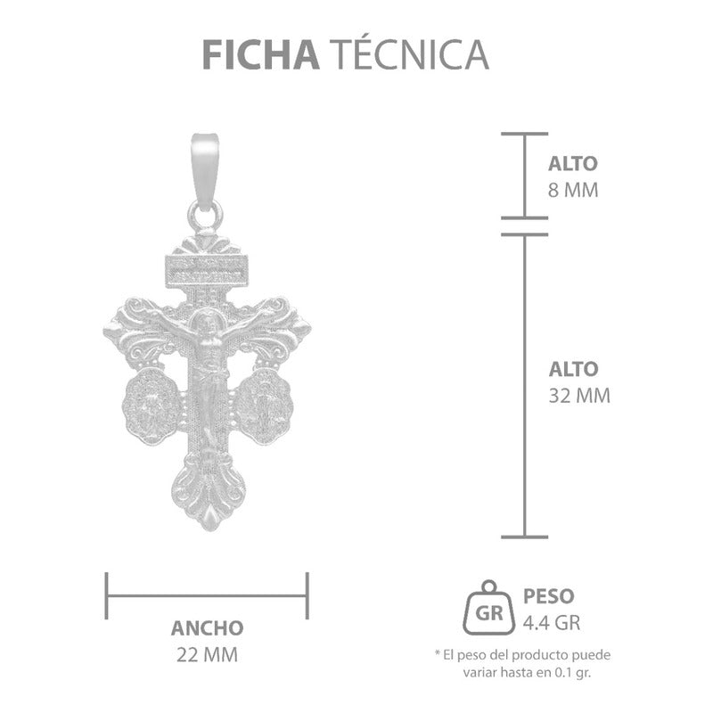 Dije Cruz Perdón Cristo San Benito Milagrosa Plata 925 4 Cm Plateado