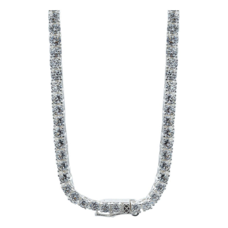 Collar Tenis Zirconia Mujer Regalo Plata 925 45cm X 3mm