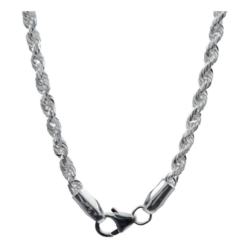 Cadena Torsal Regalo Amor Plata Italiana 925 50 Cm X 3.2 Mm