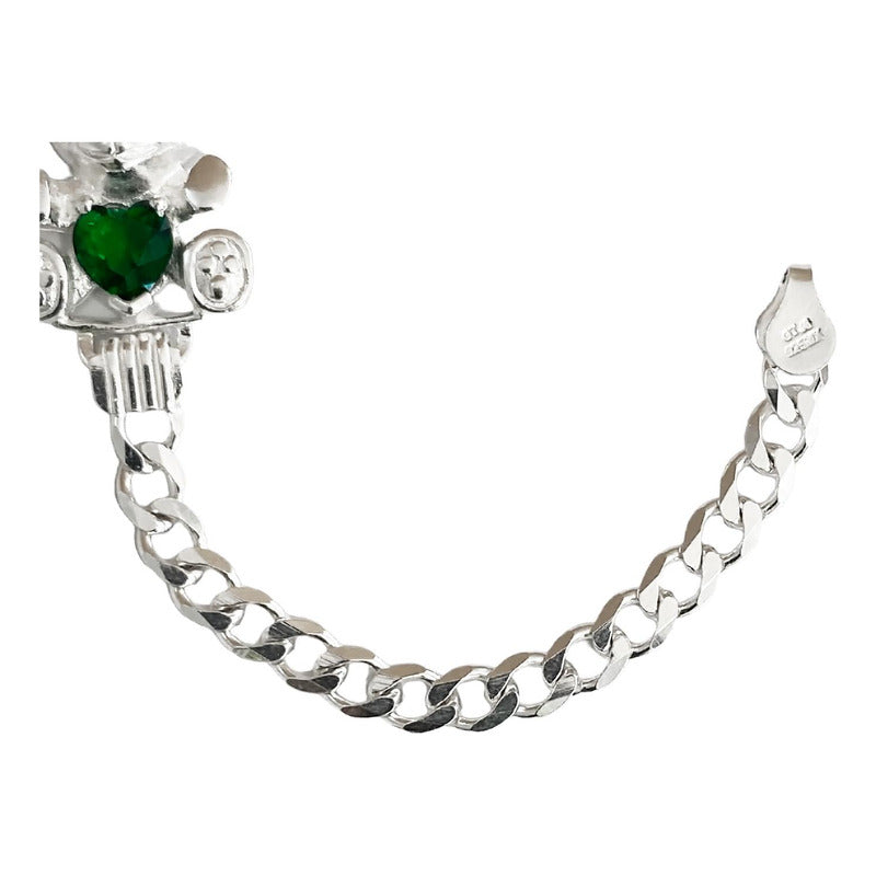 Pulsera Esclava Osito Zirconias Dama Mujer Regalo Plata 925
