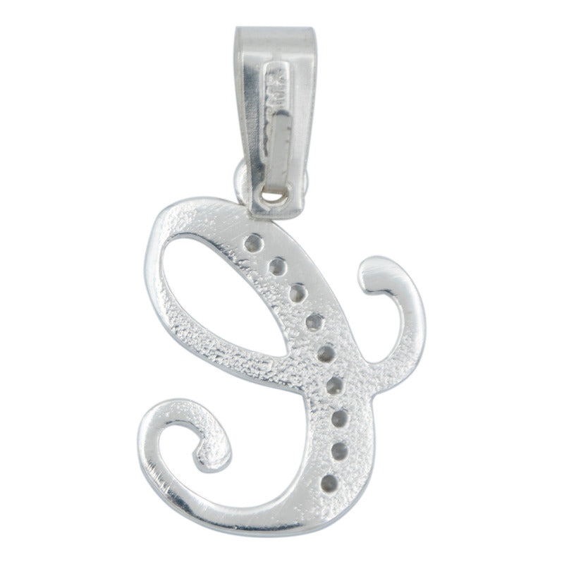 Dije Iniciales Abecedario Zirconias Plata Solida Ley 925