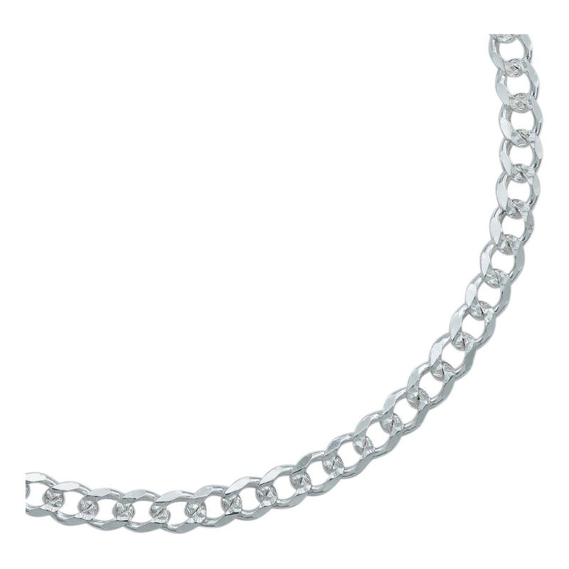 Esclava Pulsera Unisex Cubana Diamantada Plata S925 4 Mm