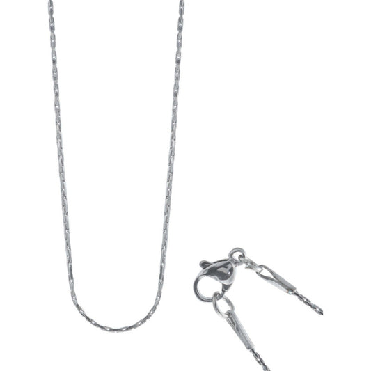 Cadena Espiga Acero Inoxidable Mujer Regalo 45 Cm X 1 Mm Plateado