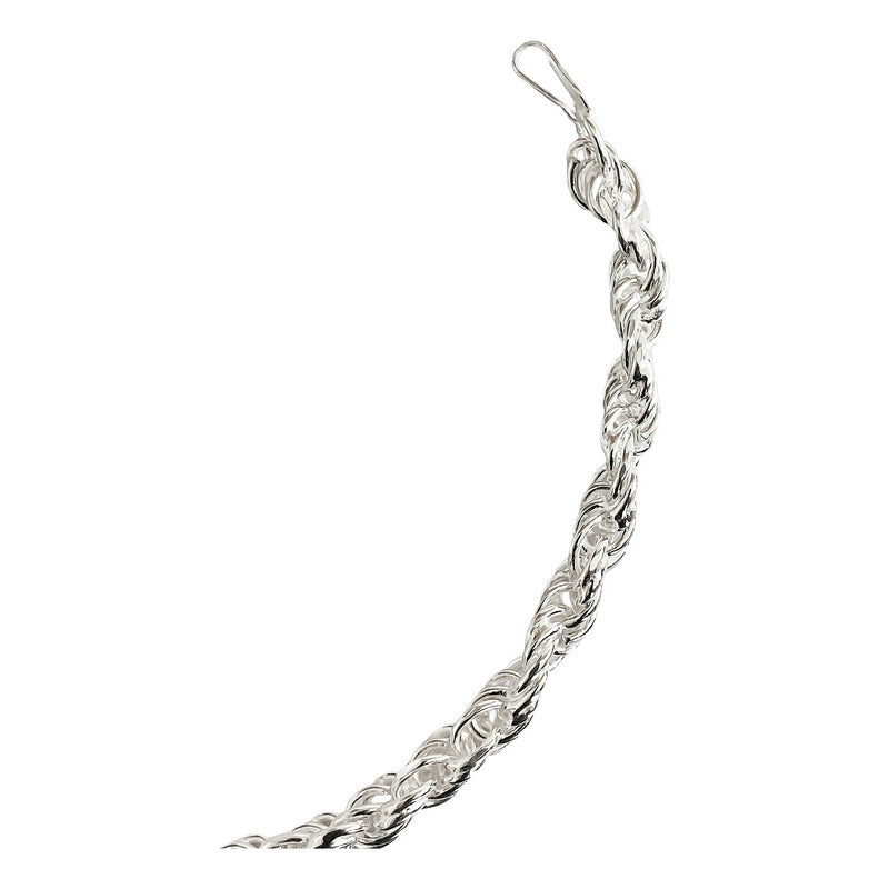 Pulsera Gruesa Torzal Hombre Plata Solida Ley 925 5 Mm