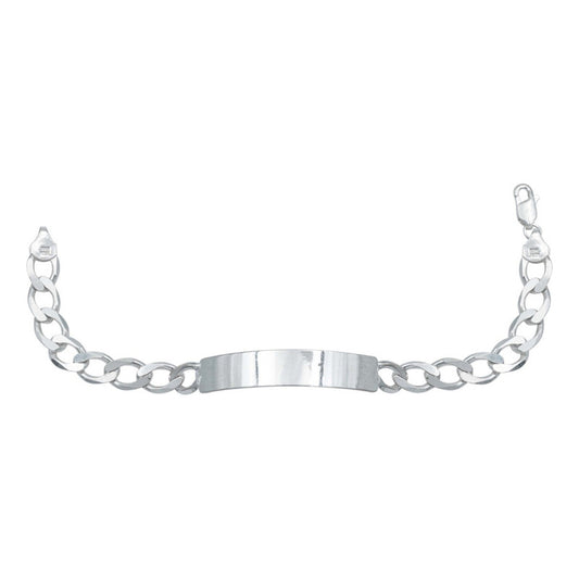 Pulsera Esclava Cubana Barbada Gruesa Hombre Plata 925 7 Mm