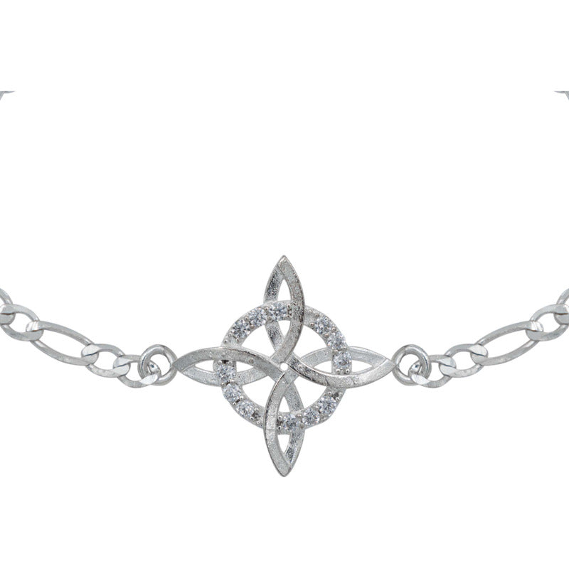 Pulsera Ajustable Nudo De Bruja Varios Colores En Plata 925