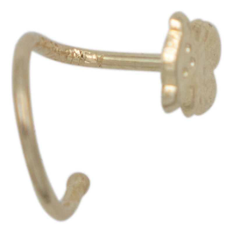 Piercing Cuerpo Osito Curvo Mini Perfo 100% Oro 10k 4 Mm