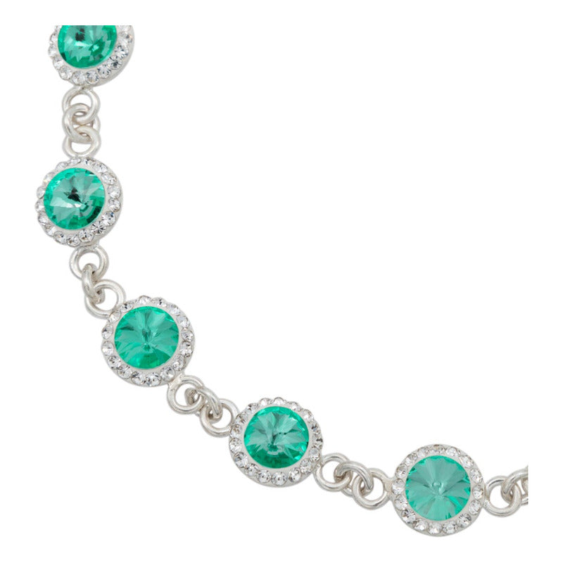 Pulsera Zirconias Piedras Mujer Dama Amor Regalo Plata 925