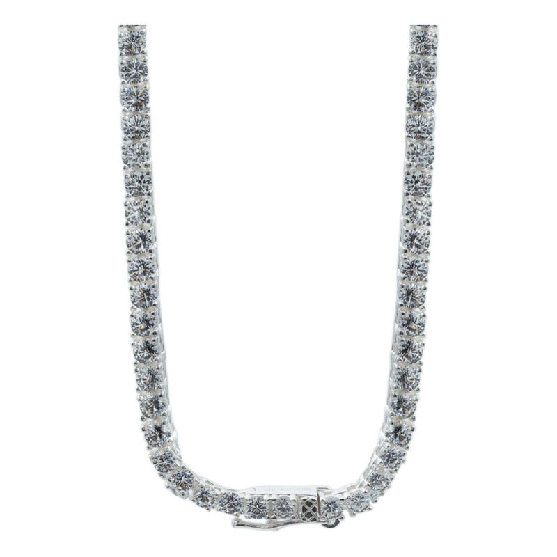 Collar Tenis Zirconia Mujer Regalo Plata 925 40cm X 3mm