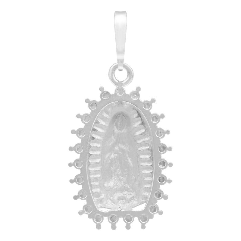 Dije Virgencita Guadalupe Mate Zirconias Regalo Plata 925