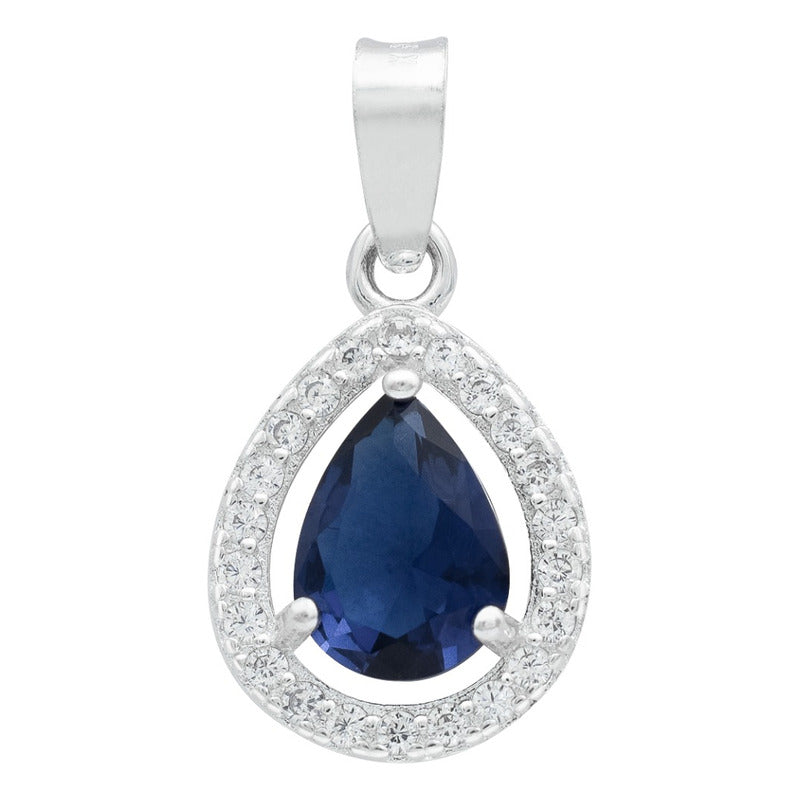 Dije Gota Zirconias Amor Mujer Regalo Joyería Moda Plata 925