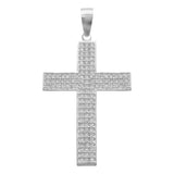 Dije Cruz Grande Zirconias Hombre Regalo Plata 925 4.5 Cm
