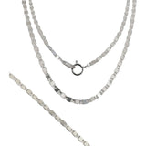 Cadena Hombre Mujer Plata S925 Marinera Lisa 50 Cm X 2 Mm