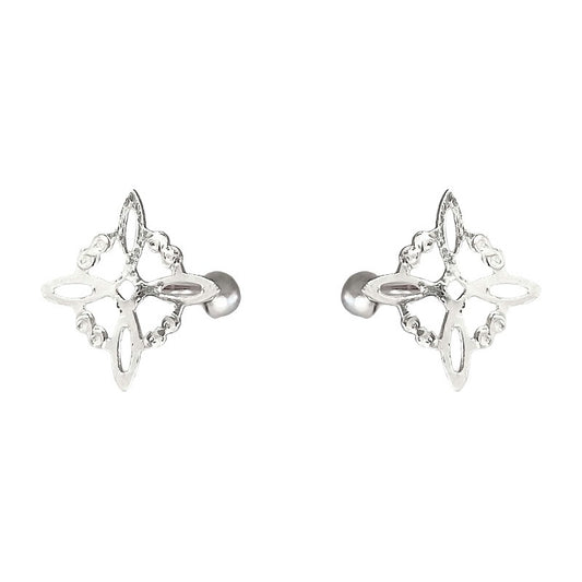 Aretes Nudo De Bruja Mujer Dama Regalo Laser Plata Pura 925