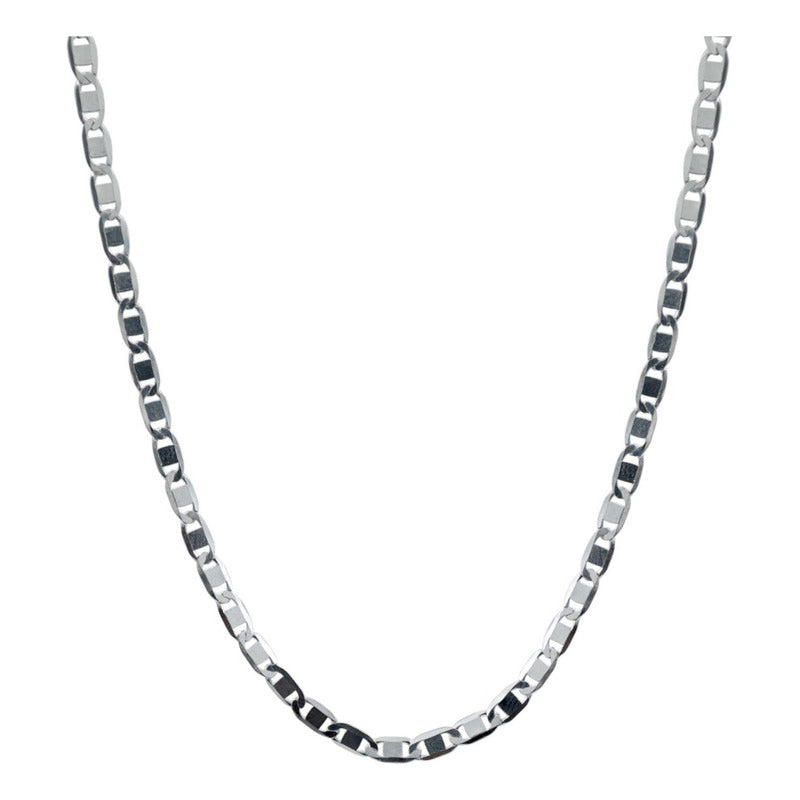 Cadena Marinera Lisa Mujer Regalo Plata 925 50 Cm X 2.5 Mm