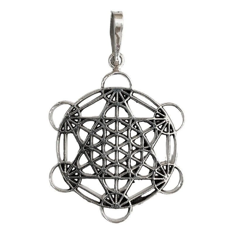 Dije Medalla Grande De Metatron En Plata Solida Ley 925