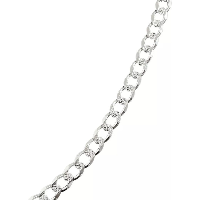 Cadena Cubana Diamantada Barbada Hombre Platas925 65cm X 5mm