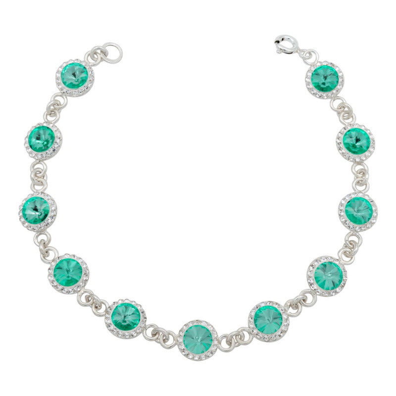 Pulsera Zirconias Piedras Mujer Dama Amor Regalo Plata 925