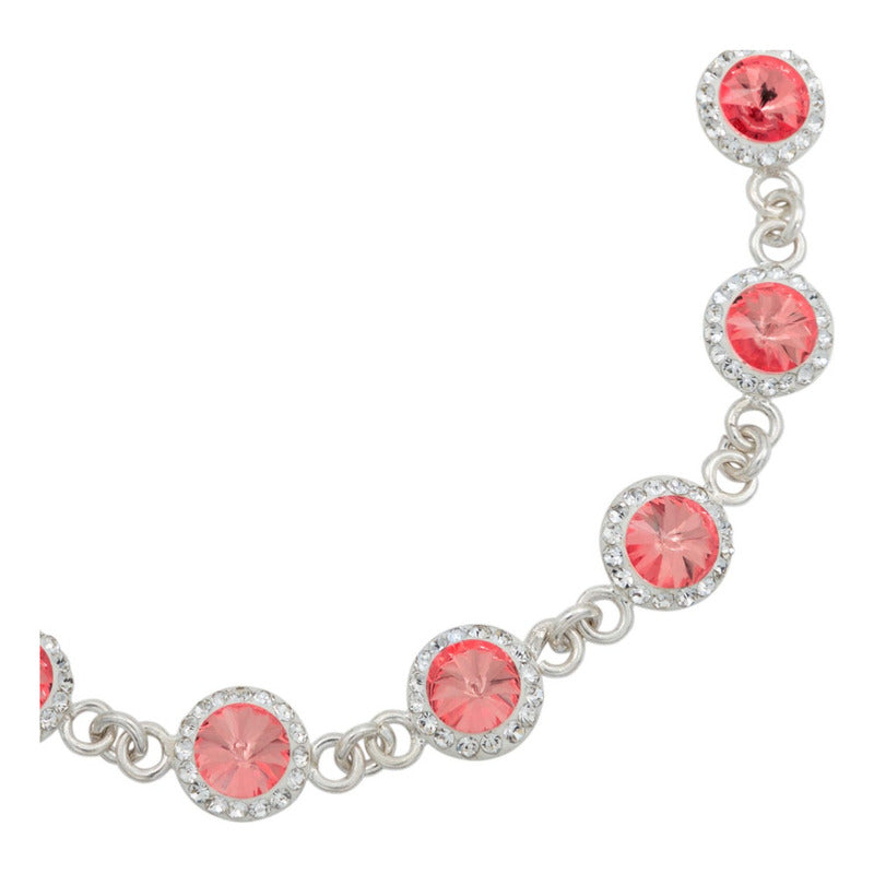 Pulsera Zirconias Piedras Mujer Dama Amor Regalo Plata 925