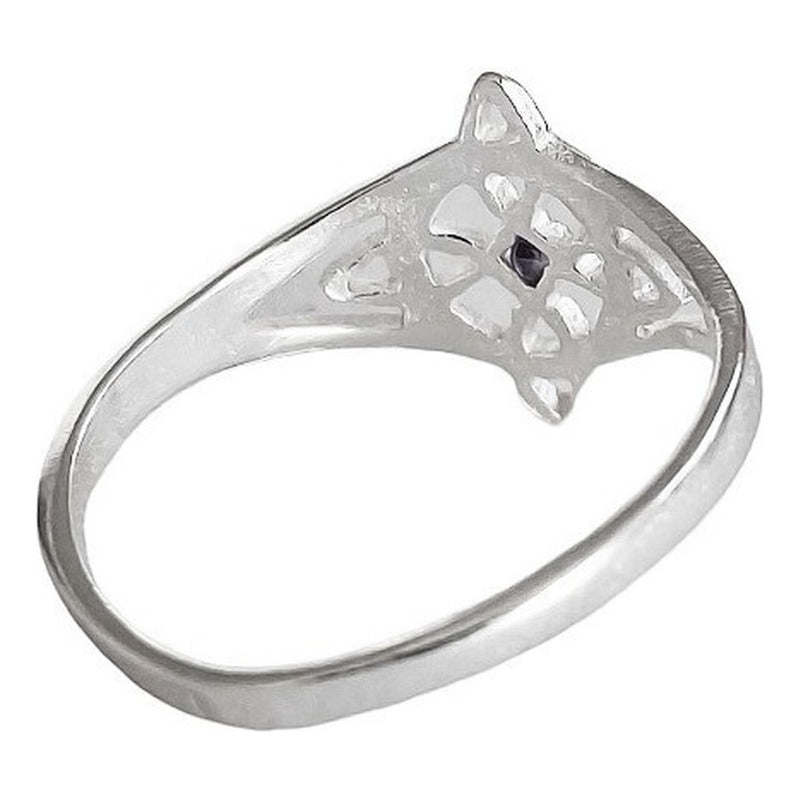 Anillo Nudo De Bruja Con Zirconia De Color Plata Solida 925