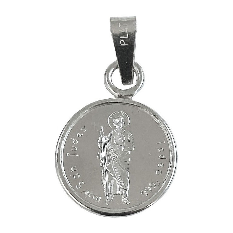 Dije Medalla San Judas Tadeo Chica Plata Pura Ley 999 52053